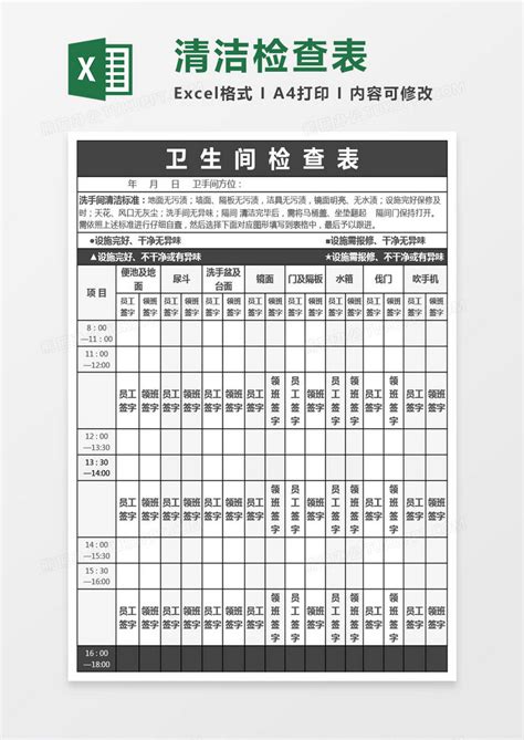 廁所檢查表